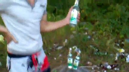 Russian guy drink 3 bottle of vodka at once