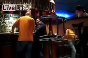 Annoying British get Knockout in thailand bar