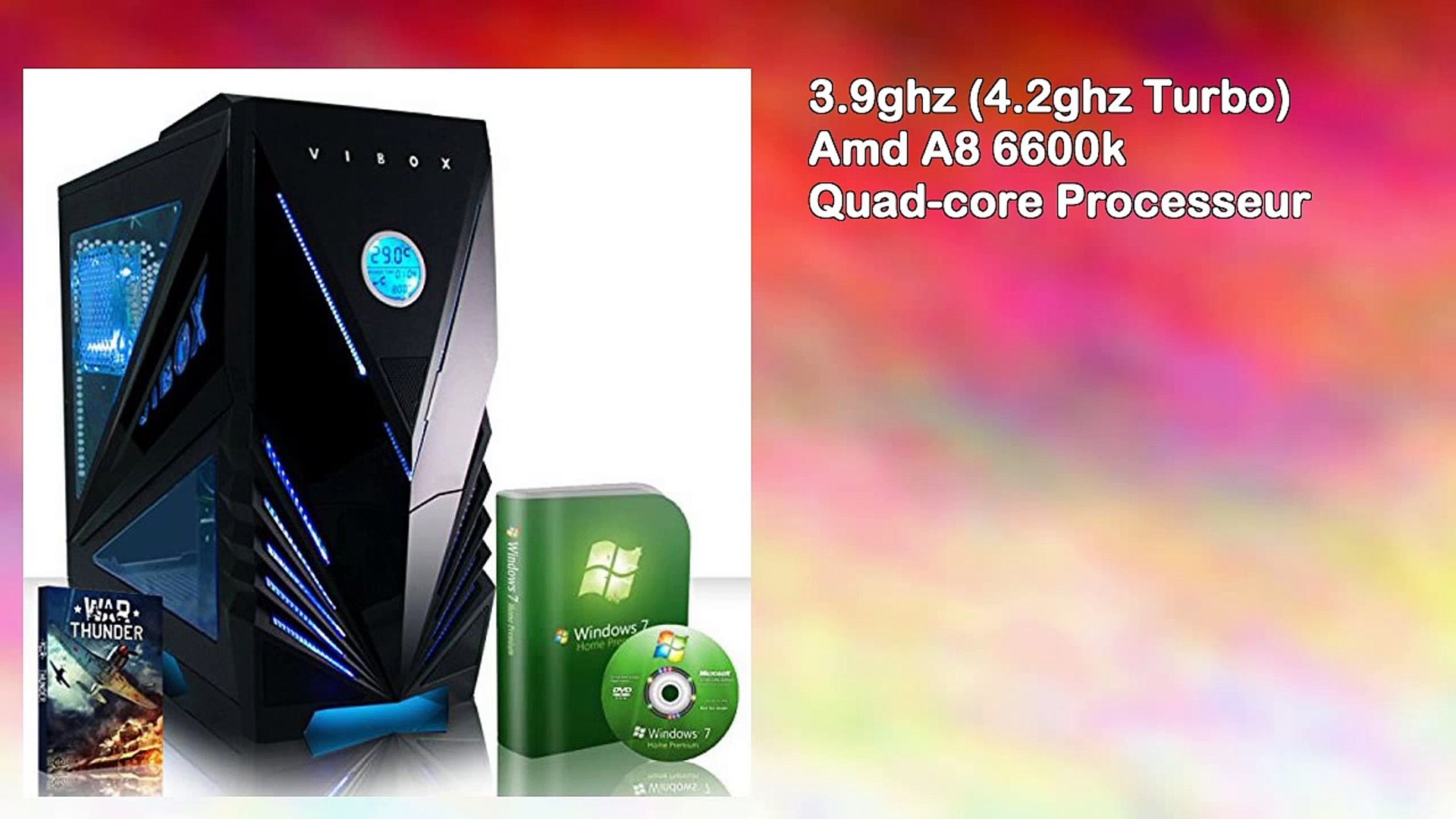Vibox Standard 3xlw Gamer Gaming Pc Ordinateur de