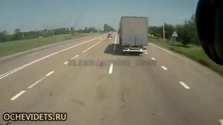 Accident on a highway in Russia