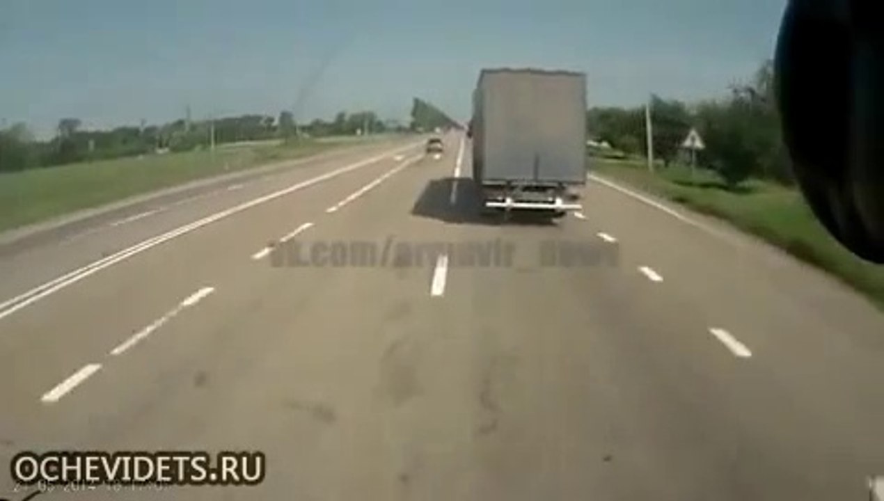 Accident on a highway in Russia