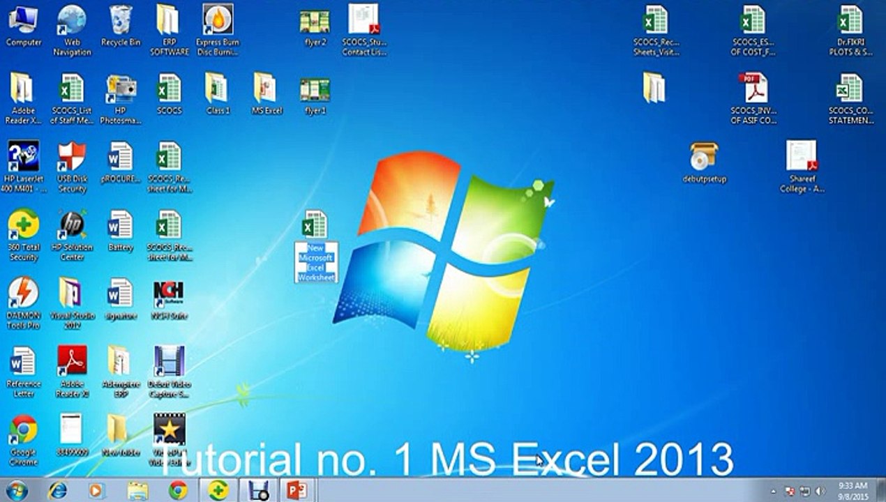 Tutorial no. 1 - MS Excel