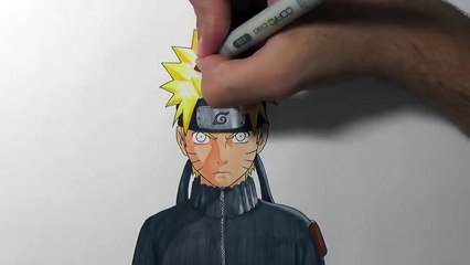Step 10 - Drawing Naruto in Simple Steps Lesson for Kids - How to