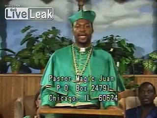 Bishop Don Magic Juan preaching  on Public Access