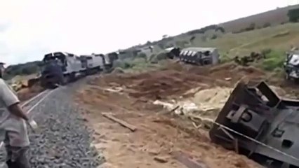 BIG FAIL - The locomotive derailed another train during rescue