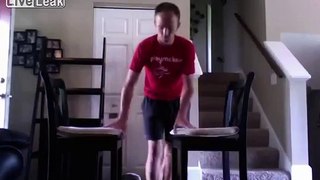 Handstand on chairs Fail