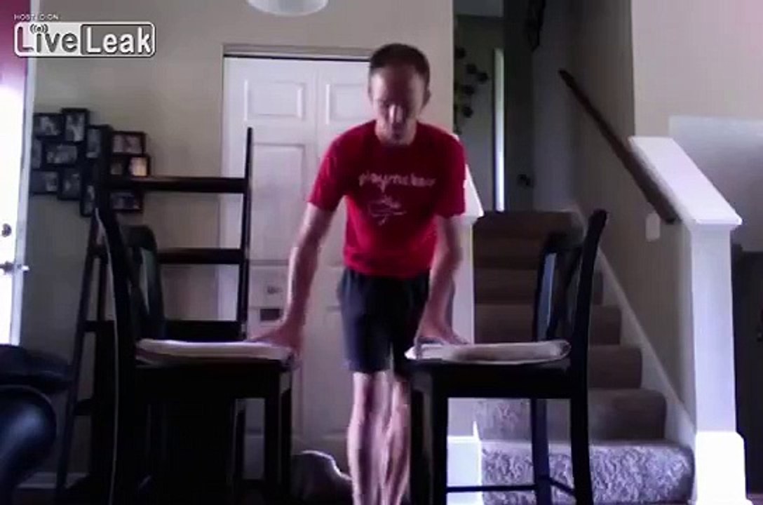 Handstand on chairs Fail