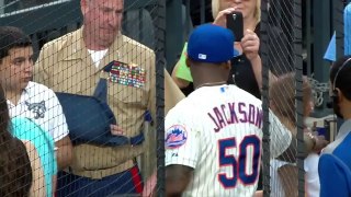 50 Cent goes wide left with first pitch