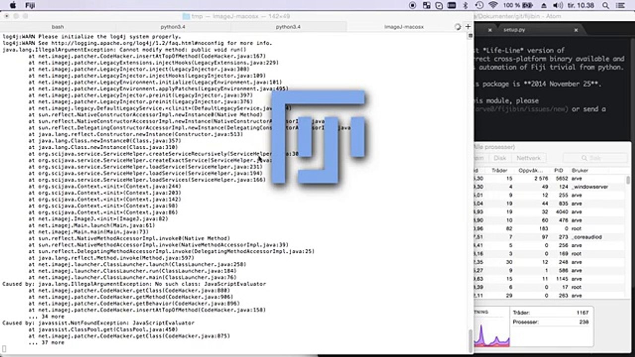 Automate fiji tasks with python