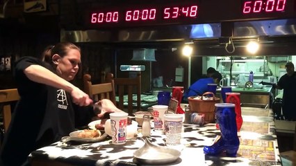 Lady Eats Two 72 oz steaks in 15 mins