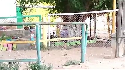 Watch hilarious toddlers turn playground into rave as they start dancing to booming music