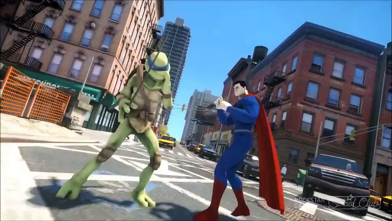 Cartoons for children | SUPERMAN VS TEENAGE MUTANT NINJA TURTLES | Funny Cartoons - Full HD 2015