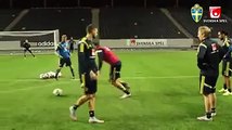 Zlatan Ibrahimovic s Stunning Goal In Sweden Training