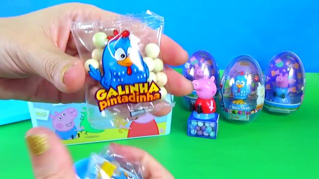 Peppa Pig George Galinha Pintadinha Ovos Surpresas Massinha Big Surprise Eggs Huevos Sorpresa