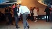 Very drunk guy dancing at a wedding