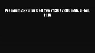 Premium Akku für Dell Typ Y4367 7800mAh LiIon 111V