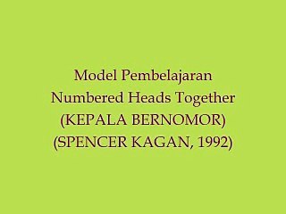 Model Pembelajaran Numbered Heads Together