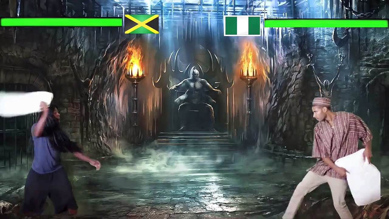 FUNNY! Summer olympic PILLOW FIGHT game (Nigeria vs. Jamaica)