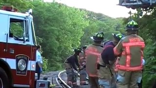 Bristol, Connecticut - Man Falls From Train Track Bridge