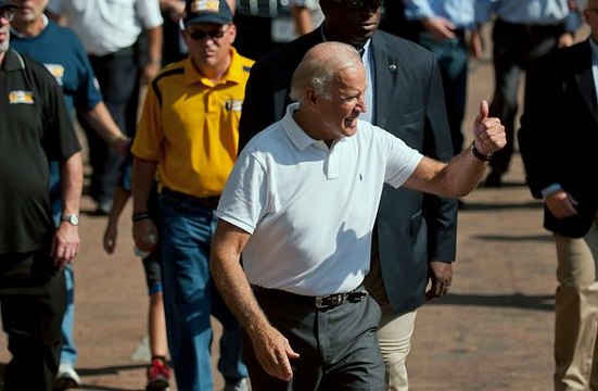 Chants of 'Run, Joe, run' as Biden marches in Labor Day parade