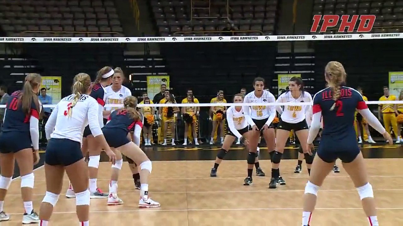 Illinois Volleyball Highlights at Iowa 10/15/14