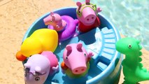 Peppa Pig Bath Squirters Pool Party with George, Dinosaur and Suzy Sheep DisneyCarToys