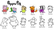 Learn Colours With Peppa Pig And Friends Colouring Page