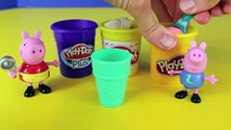 Peppa Pig Play Doh Ice Cream Candy Treats with George Ice Cream Time and Sweet Shoppe Play Dough