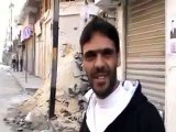 Baba Sbaa, Homs: Activists shows sniper attacks on the street of Baba Sbaa and aftermath of shelling