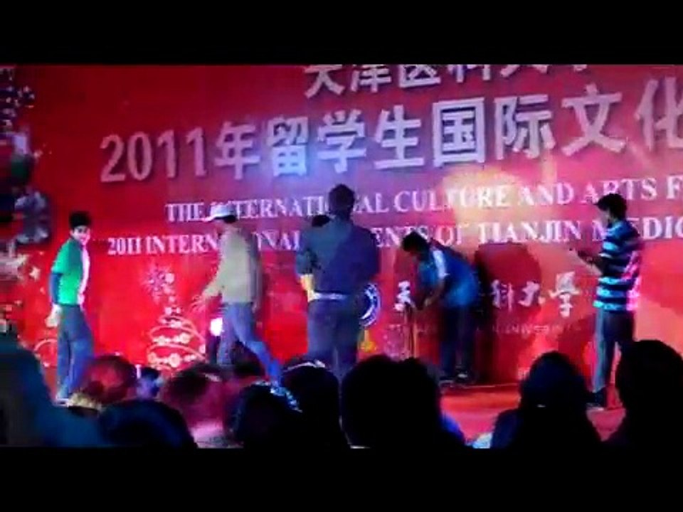 Sri lankan students performing act at Tianjin Int'l Medical University cultural programme 2011.flv