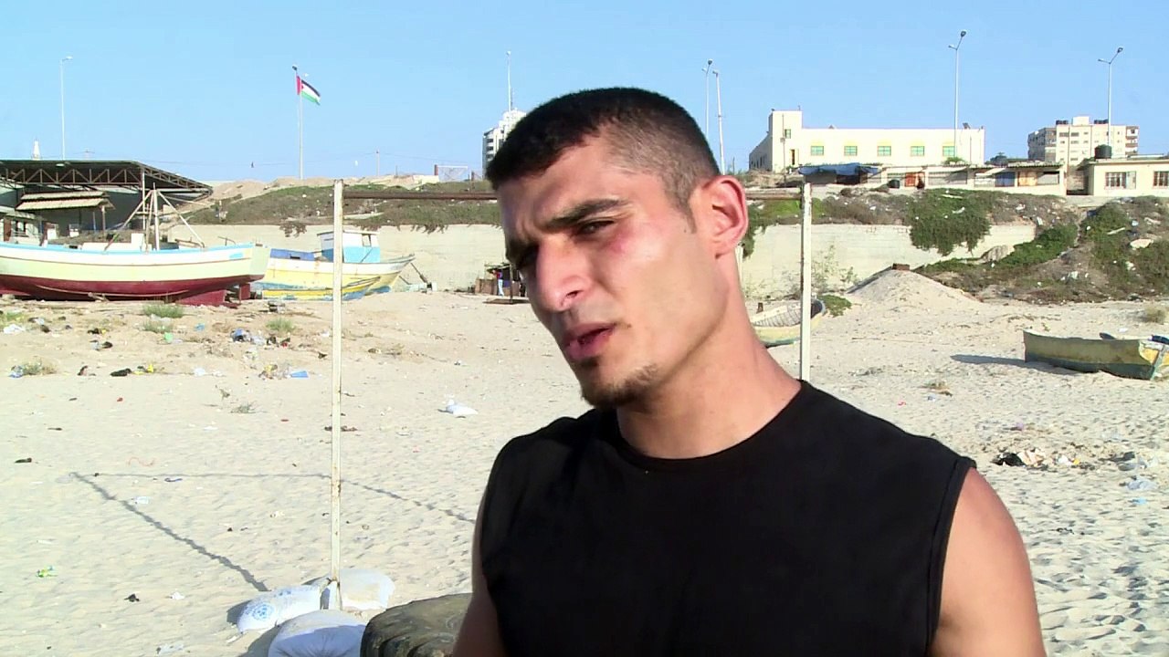 'Street Workout' am Strand von Gaza