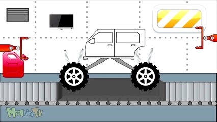 Police Truck Toy Monster Trucks For Children - Polisi Truk Toy Factory Rakasa Truk mega Anak Tv