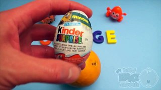 Minions Kinder Surprise Egg Learn A Word! Spelling Fruit! Lesson 3