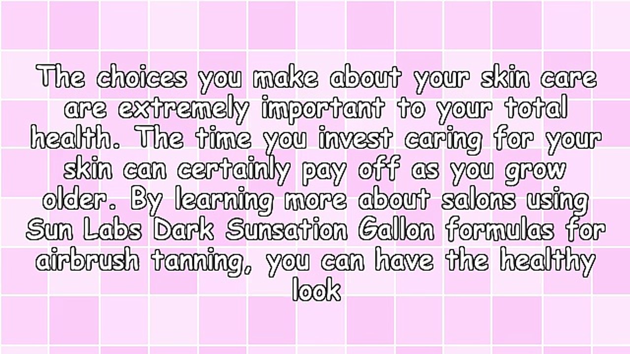 Getting A Natural Tan Fast At Salons Using Sun Labs Dark Sunsation Gallon Formula