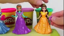 Disney Princess Frozen Play Doh Magic Clip Elsa, Anna, Ariel & Belle Play Dough Doll Acces