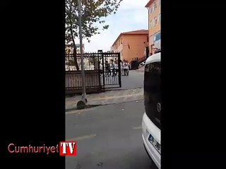 Okul bahçesinde temsili tüfekle 'askeri eğitim'