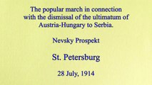 March in support of Serbia.  28 July 1914. St. Petersburg