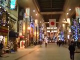 Walking along Shimotori street displays Japanese huge Kites