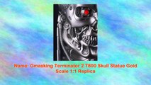 Gmasking Terminator 2 T800 Bust Skull Statue Scale Sliver 11