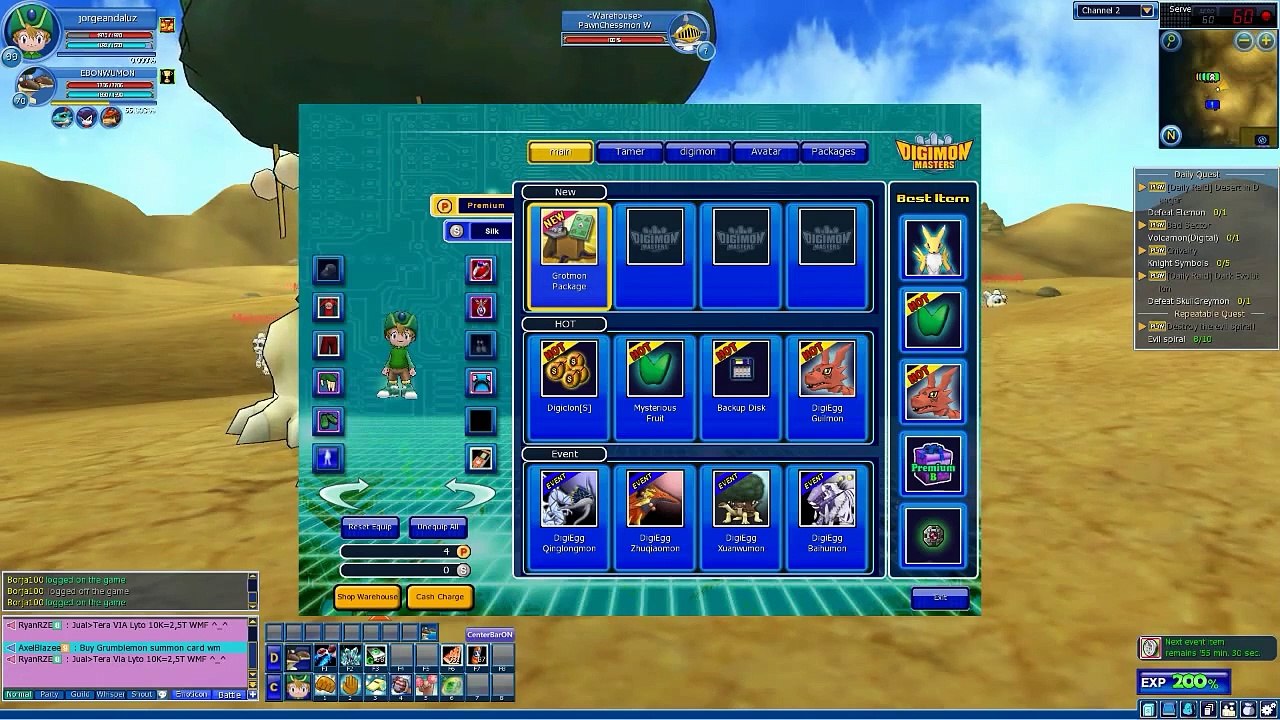 HOLLY BEAST A 70 PSILK Y NUEVO SPIRIT DIGIMON MASTER