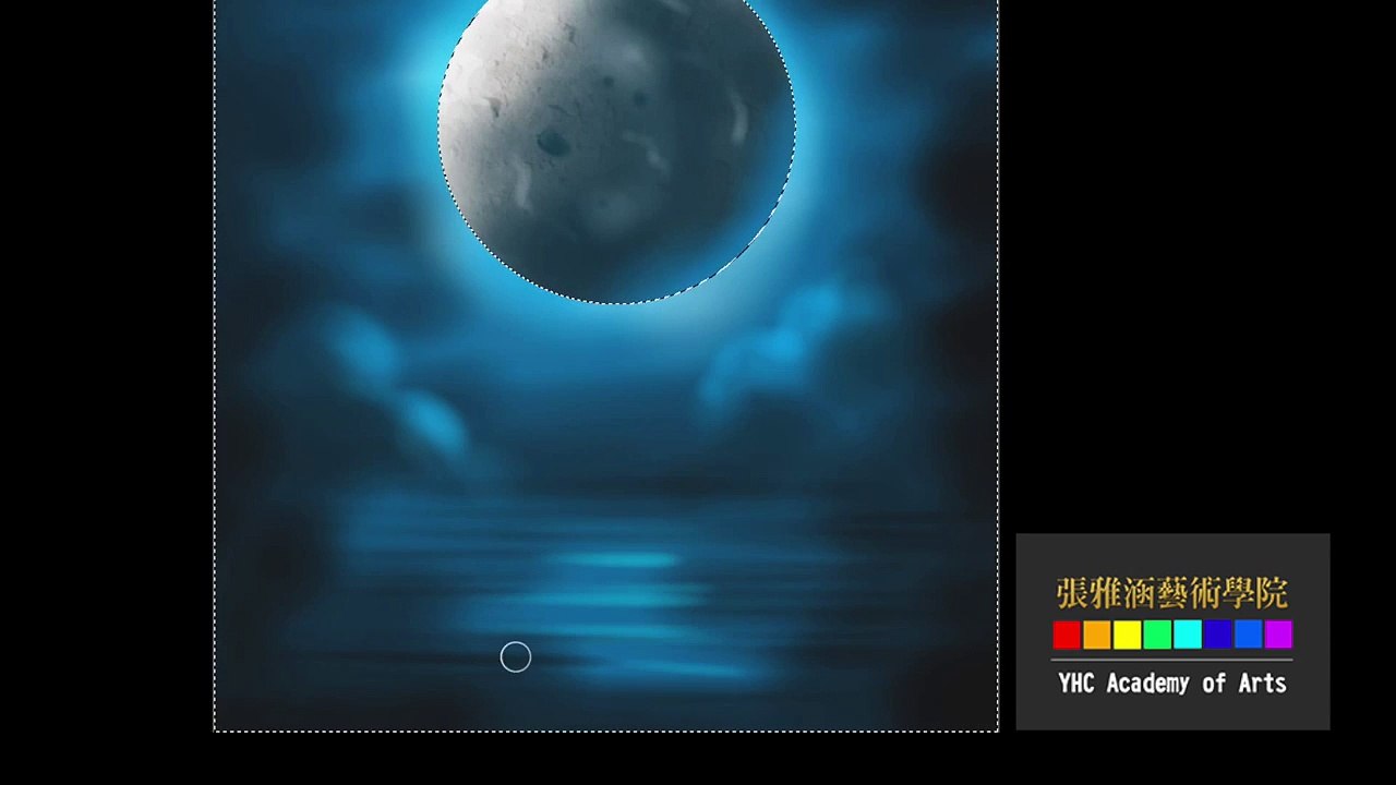 奇幻背景素材/張雅涵繪圖(Mysterious Moonlight-simple fast drawing, painting art tutorial)