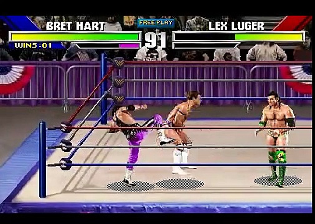 WWF Wrestlemania Arcade (MAME) - Playthrough