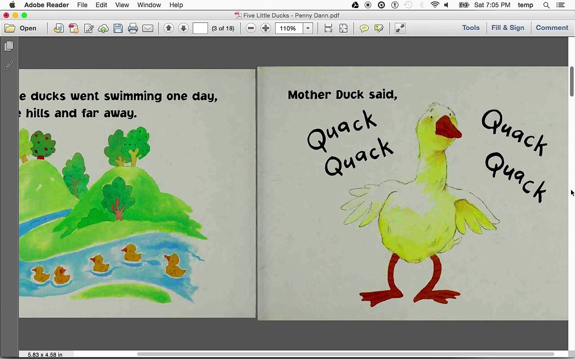 Five Little Ducks (II) (read aloud)