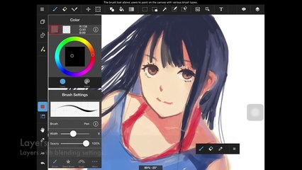 Sketching in MediBang Paint Tablet iPad