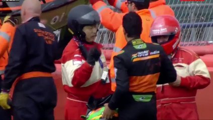 Renault World Series -  Silverstone Ferdinand Habsburg Airborne Crash