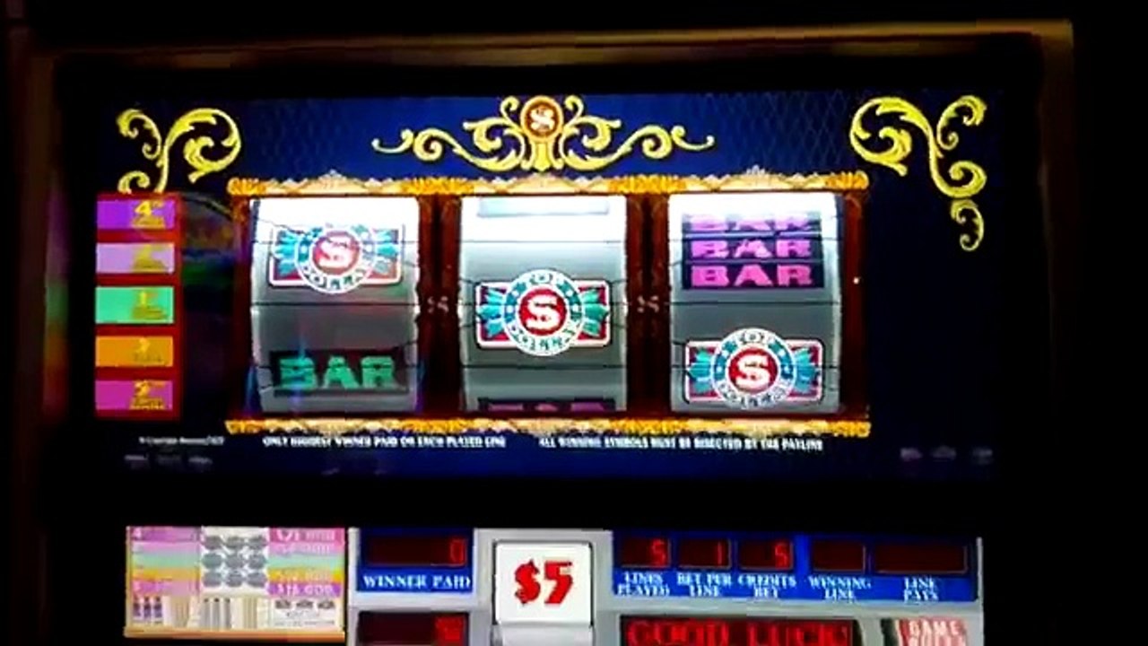 Top Dollar Slot Machine - $25 Bet- 5 Line Version with Bonus Game!