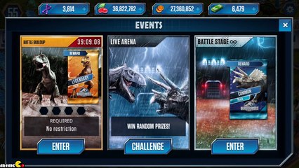 HYBIRD Indominus Rex Battle Buildup Legendary Pack Rewarded - Jurassic World The Game!