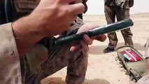 US Marines Demining ISIS Rockets Without Protective Clothes on Al Asad Airbase in Iraq