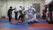 TKD six vs one tae kwon do sparring - fighting multiple attackers - www.neffmartialarts.com