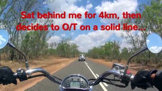 Camping at Litchfield on a motorcycle - Florence Falls |  Hyosung GV650
